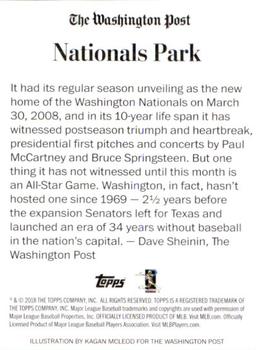 2018 Topps Washington Post All-Star Game #NNO Nationals Park Back