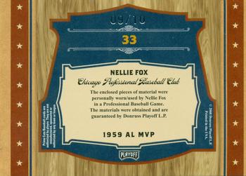 2008 Playoff Prime Cuts - Timeline Materials Trios Stats #33 Nellie Fox Back