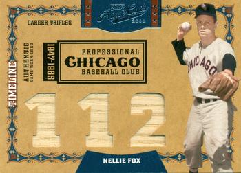 2008 Playoff Prime Cuts - Timeline Materials Trios Stats #33 Nellie Fox Front