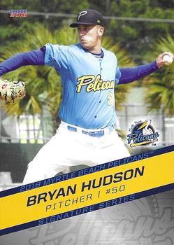 2018 Choice Myrtle Beach Pelicans #9 Bryan Hudson Front