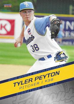 2018 Choice Myrtle Beach Pelicans #22 Tyler Peyton Front