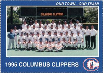 1995 Columbus Clippers Souvenir Program and Yearbook #NNO Team Photo Front