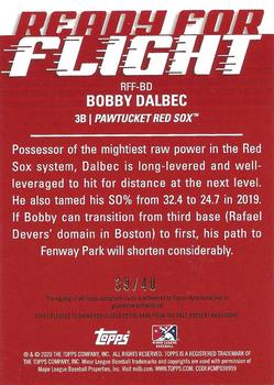 2020 Topps Pro Debut - Ready for Flight Autographs #RFF-BD Bobby Dalbec Back