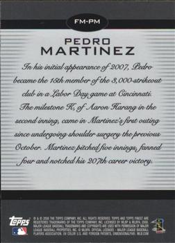2008 Finest - Finest Moments #FM-PM Pedro Martinez Back