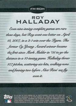2008 Finest - Finest Moments #FM-ROH Roy Halladay Back