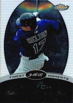 2008 Finest - Finest Moments #FM-TOH Todd Helton Front