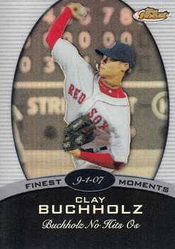 2008 Finest - Finest Moments Refractors #FM-CB Clay Buchholz Front