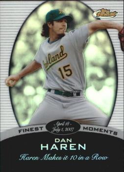 2008 Finest - Finest Moments Refractors #FM-DH Dan Haren Front