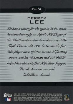 2008 Finest - Finest Moments Refractors #FM-DL Derrek Lee Back
