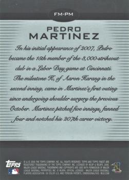2008 Finest - Finest Moments Refractors #FM-PM Pedro Martinez Back