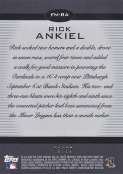 2008 Finest - Finest Moments Refractors Black #FM-RA Rick Ankiel Back