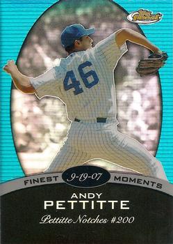 2008 Finest - Finest Moments Refractors Blue #FM-AP Andy Pettitte Front