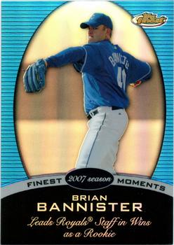 2008 Finest - Finest Moments Refractors Blue #FM-BPB Brian Bannister Front