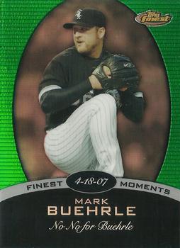 2008 Finest - Finest Moments Refractors Green #FM-MB Mark Buehrle Front
