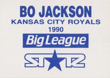 1990 St☆r Big League Yellow & Blue (unlicensed) #NNO Bo Jackson Back