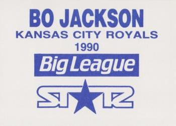 1990 St☆r Big League Yellow & Blue (unlicensed) #NNO Bo Jackson Back