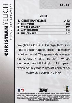 2020 Topps - Significant Statistics #SS-14 Christian Yelich Back