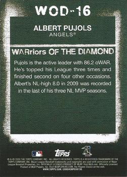 2020 Topps - WARriors of the Diamond #WOD-16 Albert Pujols Back