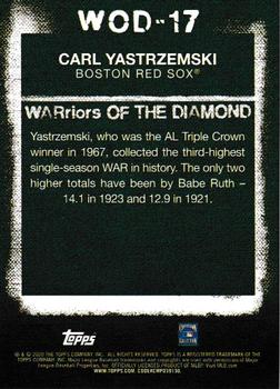 2020 Topps - WARriors of the Diamond #WOD-17 Carl Yastrzemski Back