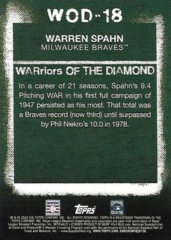 2020 Topps - WARriors of the Diamond #WOD-18 Warren Spahn Back