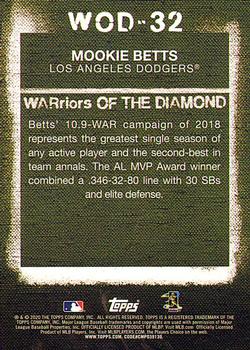 2020 Topps - WARriors of the Diamond #WOD-32 Mookie Betts Back