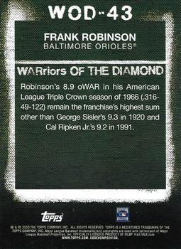 2020 Topps - WARriors of the Diamond #WOD-43 Frank Robinson Back