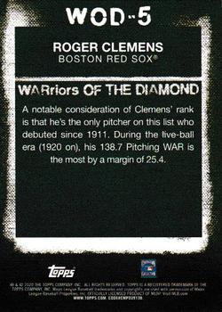 2020 Topps - WARriors of the Diamond Blue #WOD-5 Roger Clemens Back
