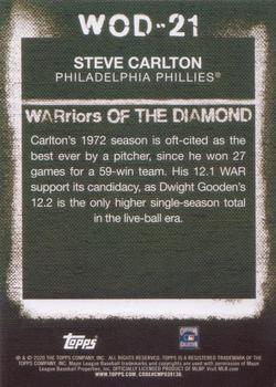2020 Topps - WARriors of the Diamond Blue #WOD-21 Steve Carlton Back