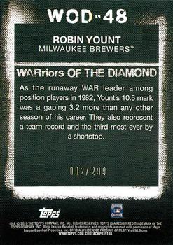 2020 Topps - WARriors of the Diamond Black #WOD-48 Robin Yount Back