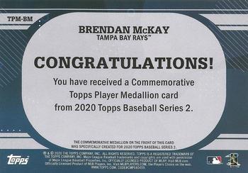 2020 Topps - Topps Player Medallions #TPM-BM Brendan McKay Back
