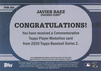 2020 Topps - Topps Player Medallions #TPM-JBA Javier Baez Back