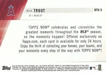 2020 Topps - Best of Topps Now #BTN-5 Mike Trout Back