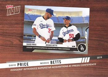 2020 Topps - Best of Topps Now #BTN-10 David Price / Mookie Betts Front