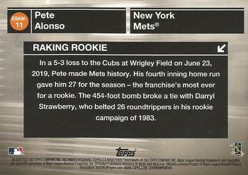 2020 Topps - Empire State Award Winners #ESAW-11 Pete Alonso Back