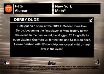 2020 Topps - Empire State Award Winners #ESAW-13 Pete Alonso Back