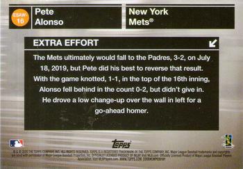 2020 Topps - Empire State Award Winners #ESAW-16 Pete Alonso Back
