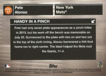 2020 Topps - Empire State Award Winners #ESAW-17 Pete Alonso Back