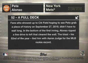 2020 Topps - Empire State Award Winners Black #ESAW-26 Pete Alonso Back