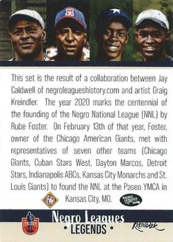 2020 Dreams Fulfilled Negro Leagues Legends #NNO Information Card Front