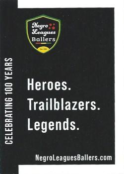 2020 Dreams Fulfilled Negro Leagues Legends #NNO NegroLeaguesBallers.com Ad Front