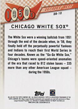 2020 Topps - Decades' Best (Series Two) #DB-10 Chicago White Sox Back