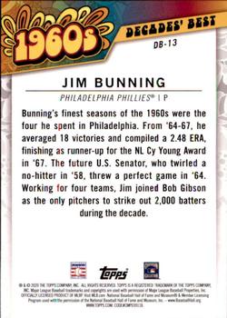 2020 Topps - Decades' Best (Series Two) #DB-13 Jim Bunning Back