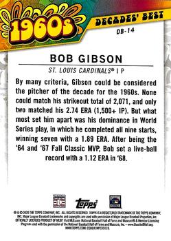 2020 Topps - Decades' Best (Series Two) #DB-14 Bob Gibson Back