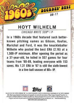 2020 Topps - Decades' Best (Series Two) #DB-17 Hoyt Wilhelm Back