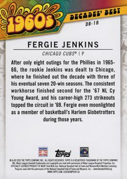 2020 Topps - Decades' Best (Series Two) #DB-18 Fergie Jenkins Back