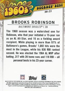 2020 Topps - Decades' Best (Series Two) #DB-23 Brooks Robinson Back