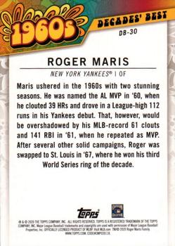 2020 Topps - Decades' Best (Series Two) #DB-30 Roger Maris Back
