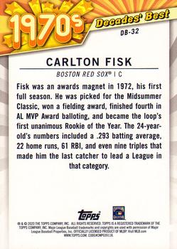 2020 Topps - Decades' Best (Series Two) #DB-32 Carlton Fisk Back