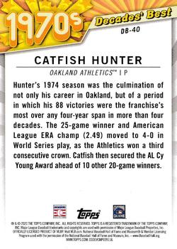 2020 Topps - Decades' Best (Series Two) #DB-40 Catfish Hunter Back
