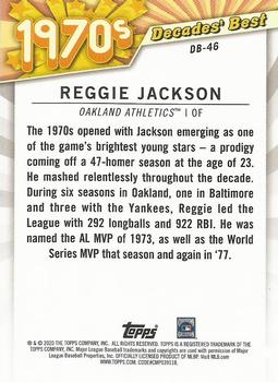 2020 Topps - Decades' Best (Series Two) #DB-46 Reggie Jackson Back
